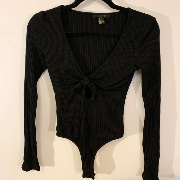 Urban Planet Tops - Black long sleeve bodysuit